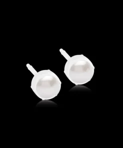 Bezel Pearl Øreringe