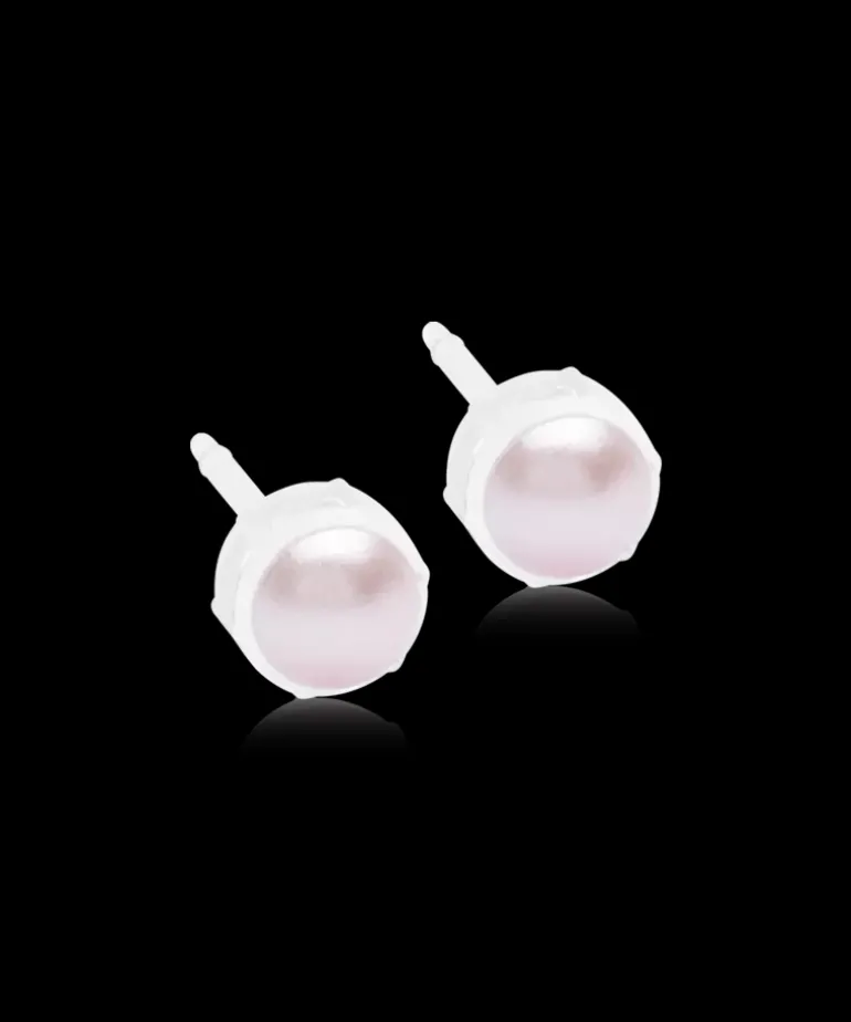 Bezel Pearl Øreringe