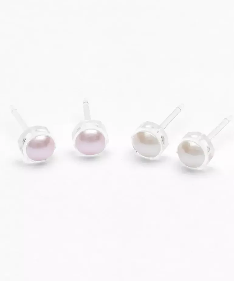Bezel Pearl Øreringe
