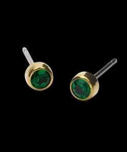 Bezel Øreringe  4 mm