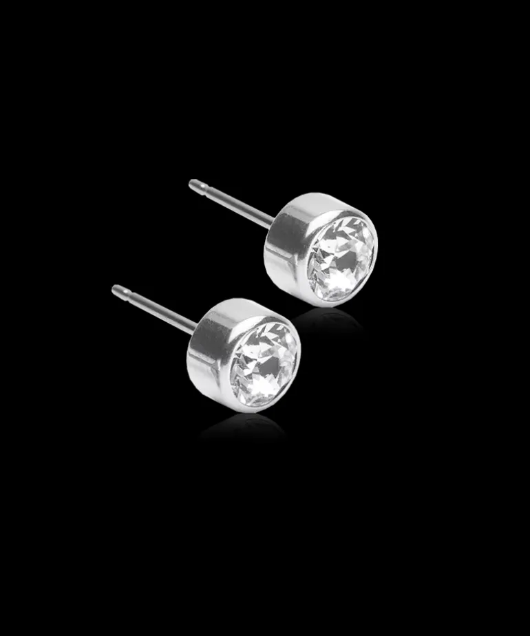 Bezel Øreringe 6 mm
