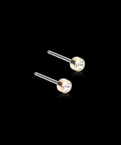 Bezel Øreringe 3 mm