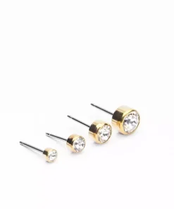 Bezel Øreringe 3 mm