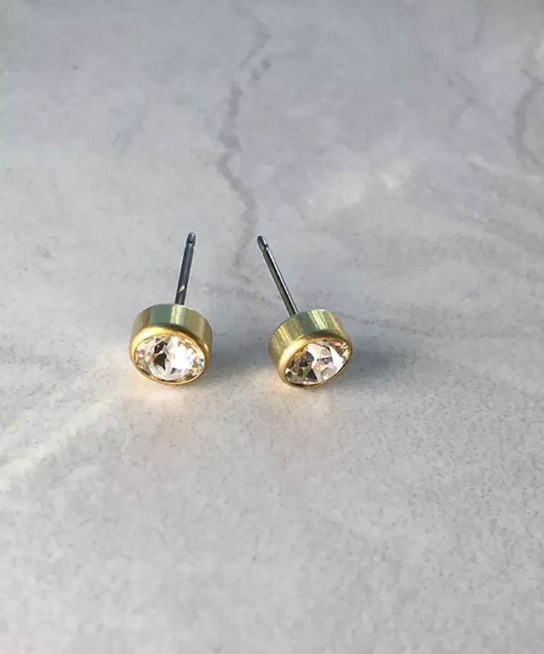 Bezel Øreringe 6 mm