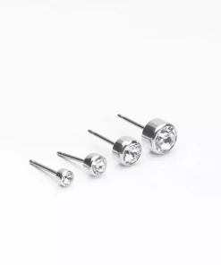Bezel Øreringe 3 mm