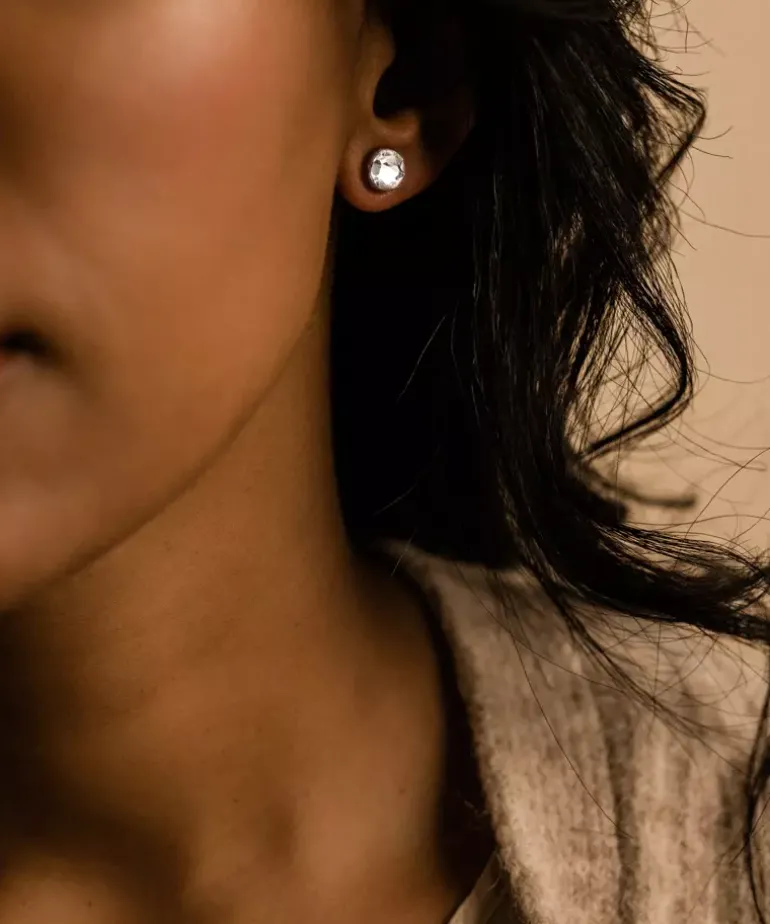 Bezel Øreringe 8 mm