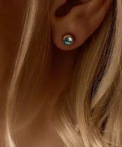 Bezel Øreringe 6 mm