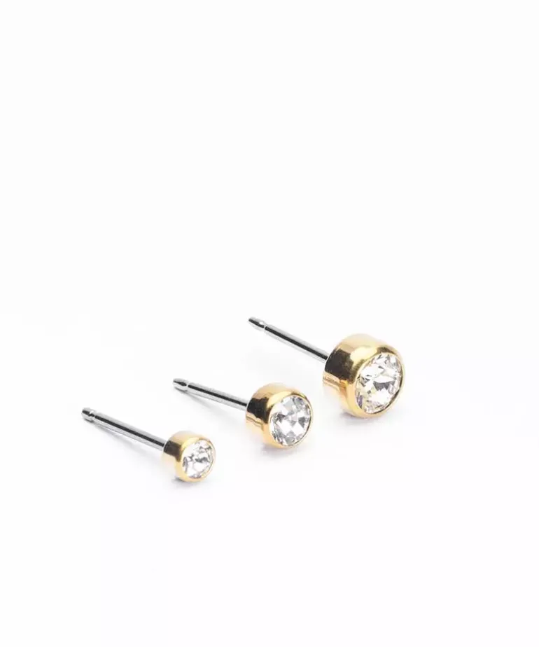 Bezel Øreringe 4 mm