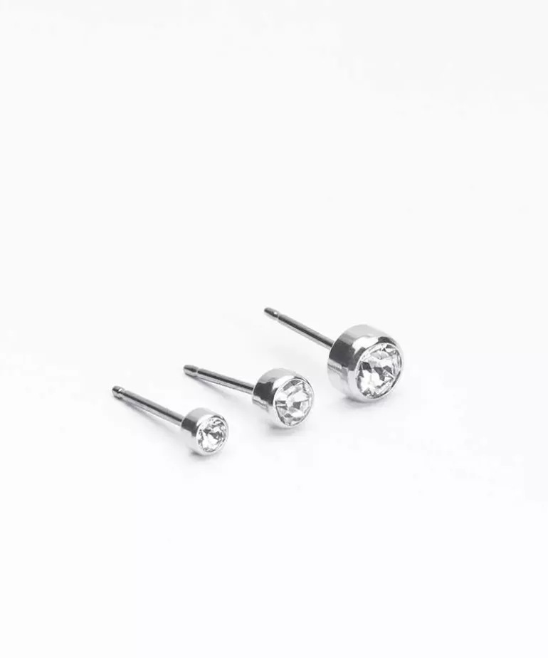 Bezel Øreringe 4 mm