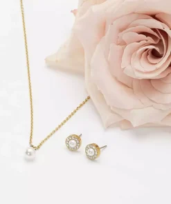 Brilliance Halo Pearl Øreringe