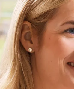 Brilliance Halo Pearl Øreringe
