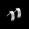 Pendant Plain Curved Øreringe 10 mm