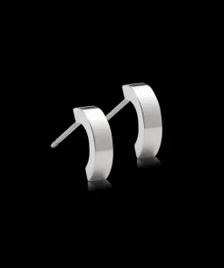 Pendant Plain Curved Øreringe 10 mm