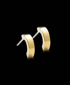 Pendant Plain Curved Øreringe 10 mm