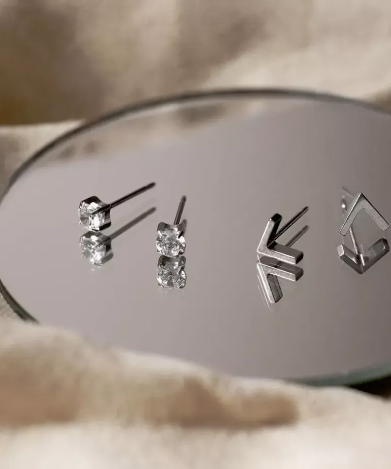 Plain V Øreringe