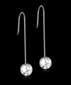 Straight Pendant Bezel Øreringe