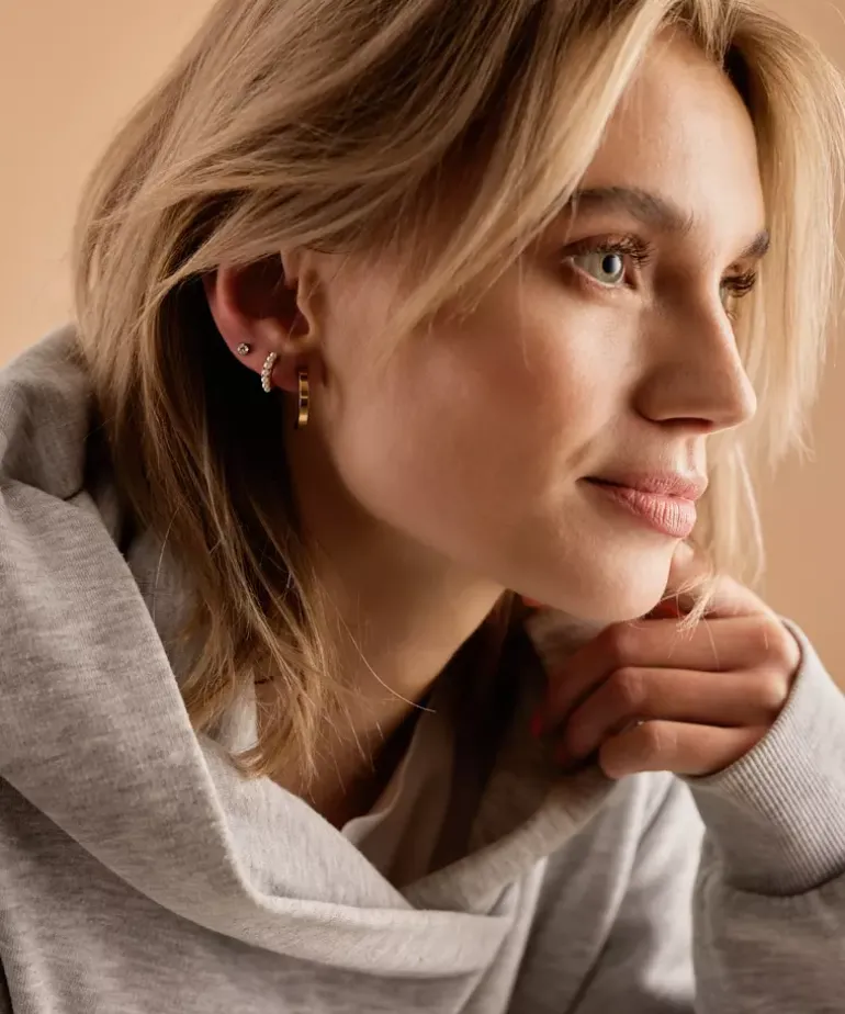 Tiffany Øreringe 4 mm